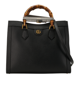 Diana Tote Large, Leather, Black, 9843, Sx2/DB, 4*